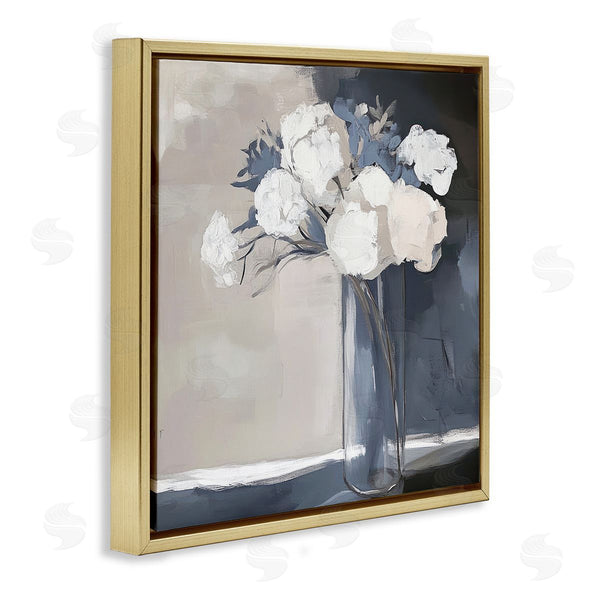 Stupell Industries Mona Grace | Gentle Petals Grey & Beige