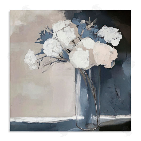 stupell industries Mona Grace | Gentle Petals Grey & Beige