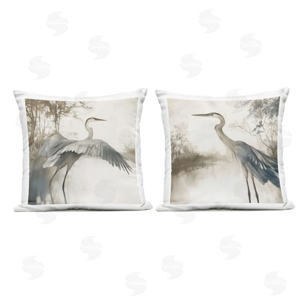 Stupell Industries Mona Grace | Heron Feathers Over Water Printed Throw Pillow Set