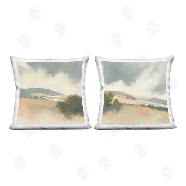 stupell industries Mona Grace | Landscape of Brush Strokes Printed Throw Pillow Set