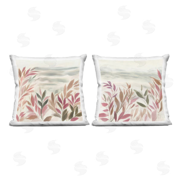 stupell industries Mona Grace | Leafy Muted Subtlety Printed Throw Pillow Set
