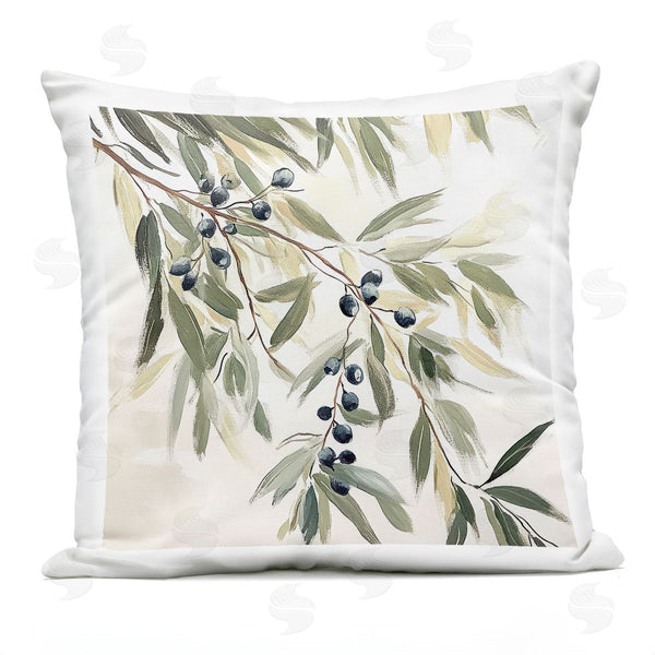 Stupell Industries Mona Grace | Olive Petals In Pastel Printed Throw Pillow