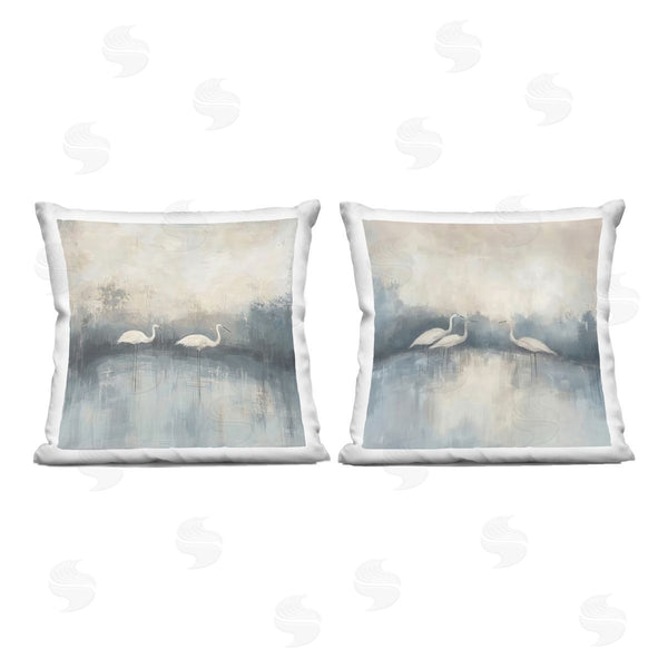 stupell industries Mona Grace | Still Waters And Soft Wings Printed Throw Pillow Set