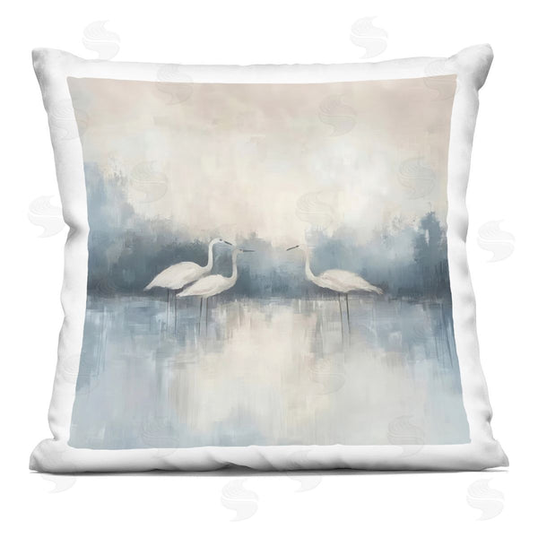 stupell industries Mona Grace | Swans in Still Waters Printed Throw Pillow