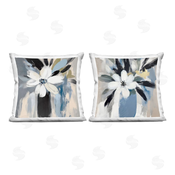 stupell industries Mona Grace | Timeless Florals in White Printed Throw Pillow Set