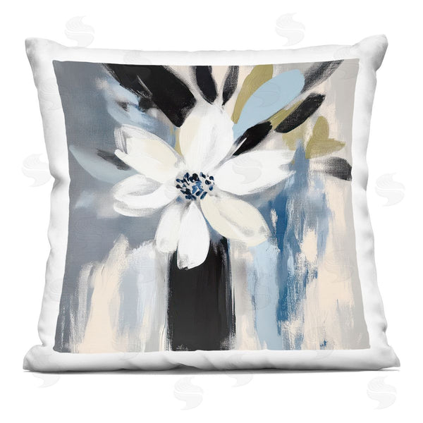stupell industries Mona Grace | Timeless White Flower Vase Printed Throw Pillow