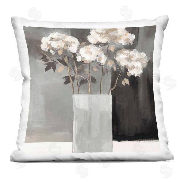 stupell industries Mona Grace | Vase of Grace on Grey Printed Throw Pillow