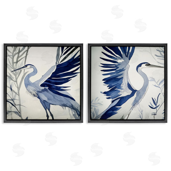 Stupell Industries Mona Grace | Whimsical Blue Beach Birds