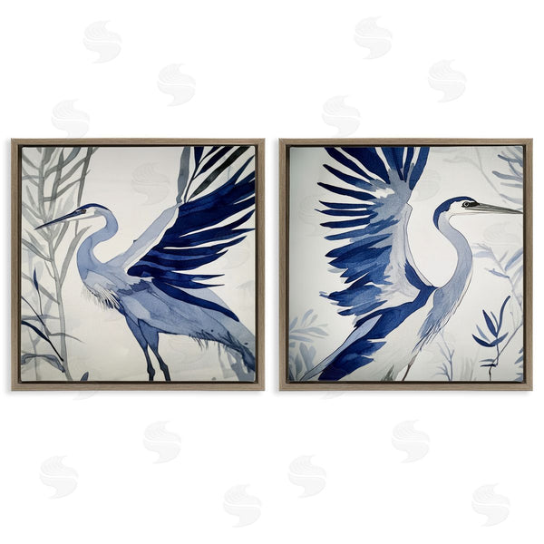 Stupell Industries Mona Grace | Whimsical Blue Beach Birds