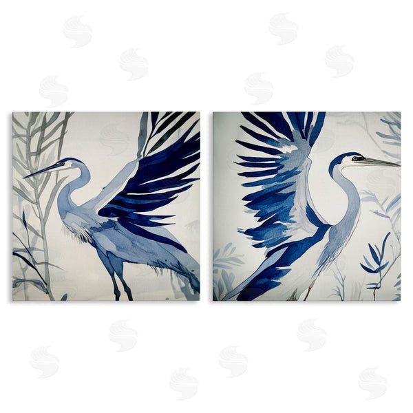 stupell industries Mona Grace | Whimsical Blue Beach Birds