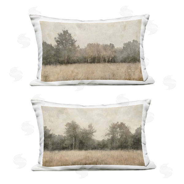 Stupell Industries Mona Grace | Woodland Watercolor Field Printed Throw Pillow Set