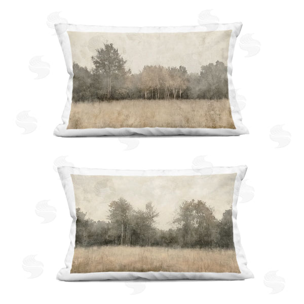 stupell industries Mona Grace | Woodland Watercolor Field Printed Throw Pillow Set