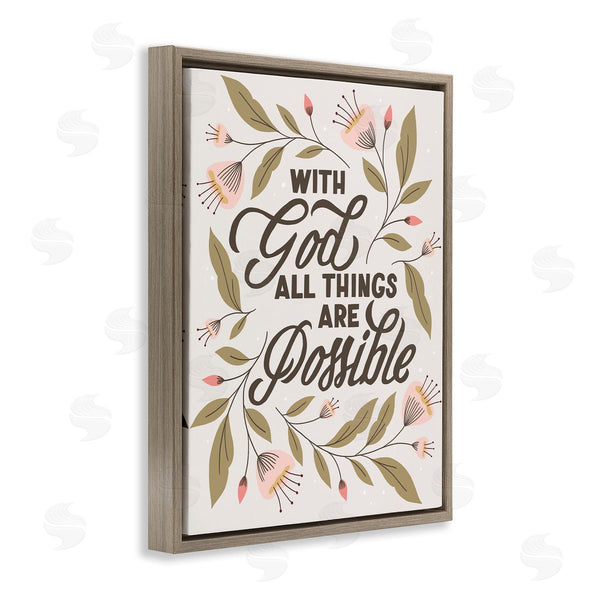 Stupell Industries Muffin Grayson | All Things Possible With God