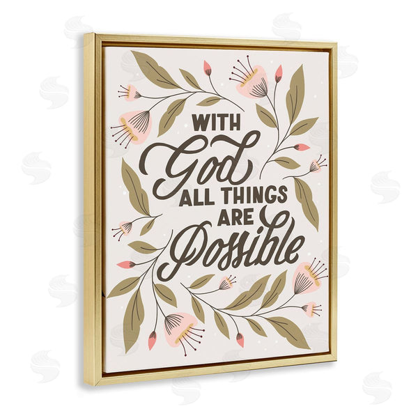 Stupell Industries Muffin Grayson | All Things Possible With God