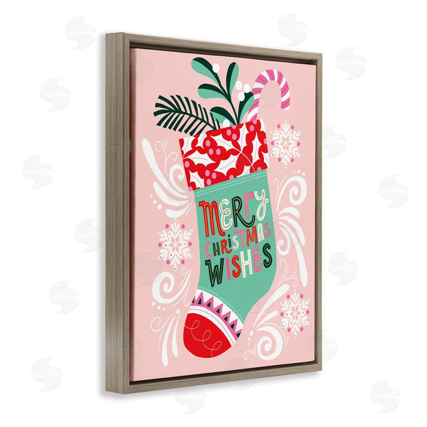 Stupell Industries Muffin Grayson | Fun Whimsy Christmas Stocking