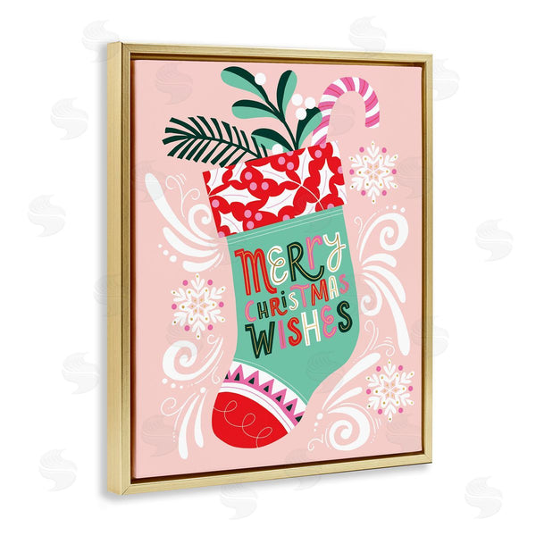 Stupell Industries Muffin Grayson | Fun Whimsy Christmas Stocking