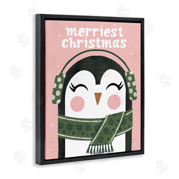 Stupell Industries Muffin Grayson | Merriest Christmas Penguin