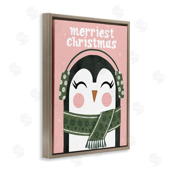 Stupell Industries Muffin Grayson | Merriest Christmas Penguin