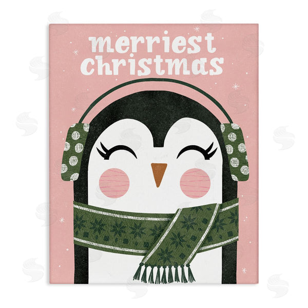 stupell industries Muffin Grayson | Merriest Christmas Penguin