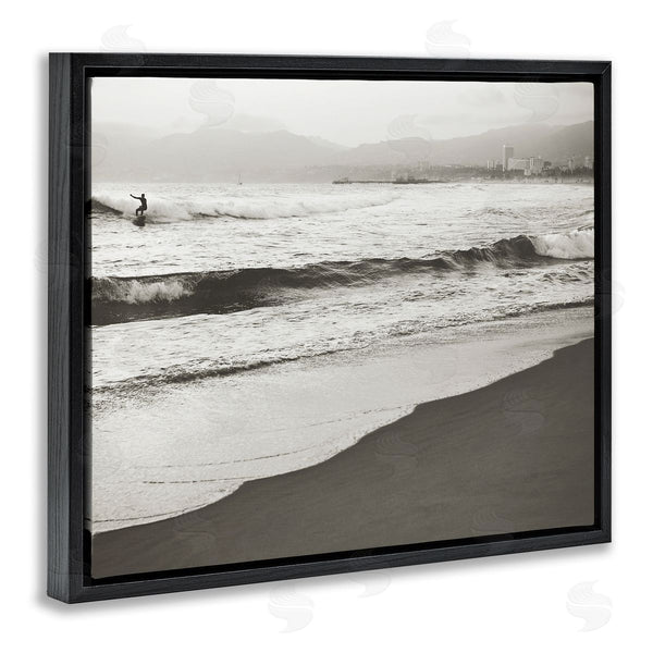 Stupell Industries Myan Soffia | Sepia Beach Wave Surfer