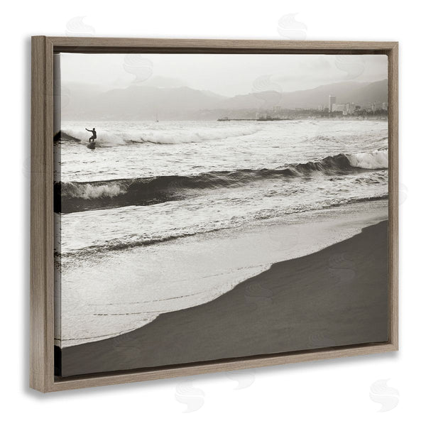 Stupell Industries Myan Soffia | Sepia Beach Wave Surfer
