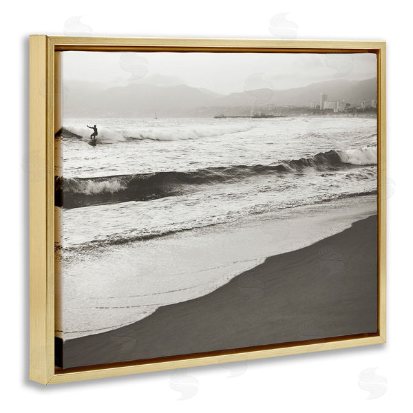 Stupell Industries Myan Soffia | Sepia Beach Wave Surfer