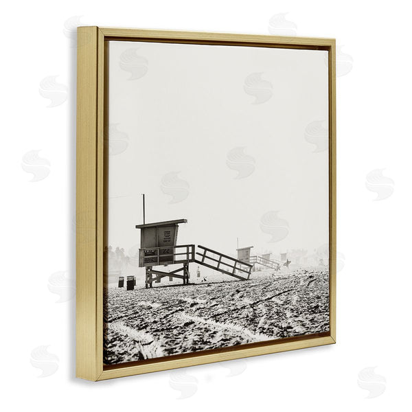 Stupell Industries Myan Soffia | Vintage Beach Lifeguard Stands