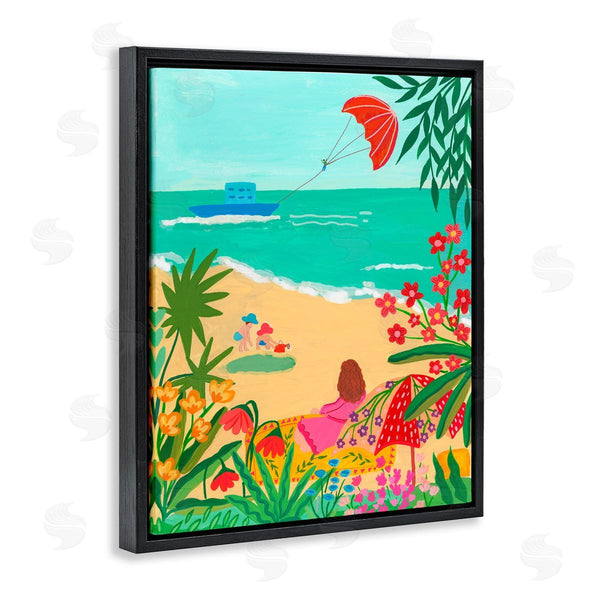 Stupell Industries Nabeela Rumi | Beach And Flowers View Wall Art