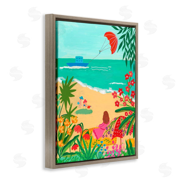 Stupell Industries Nabeela Rumi | Beach And Flowers View Wall Art