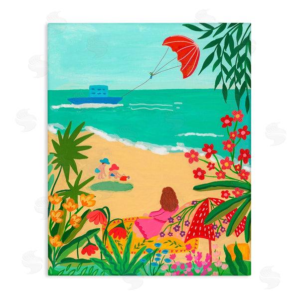stupell industries Nabeela Rumi | Beach And Flowers View Wall Art