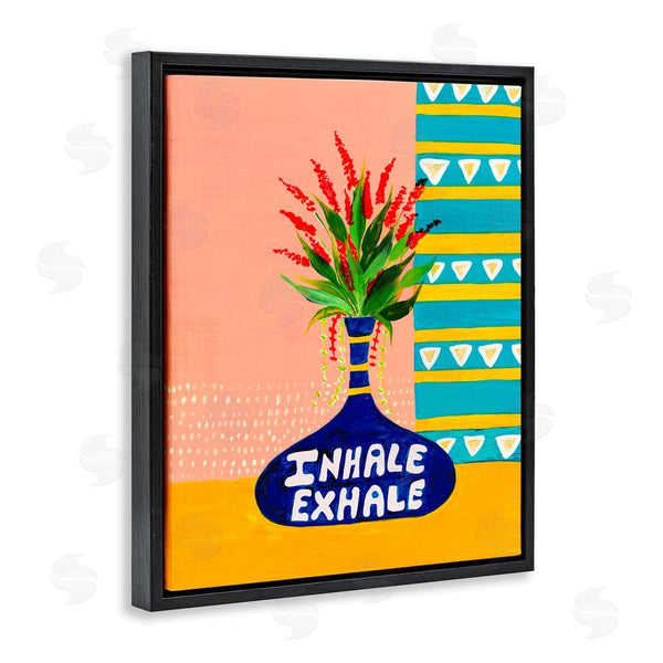 Stupell Industries Nabeela Rumi | Inhale Exhale Flower Vase Wall Art