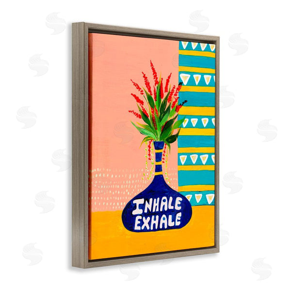 Stupell Industries Nabeela Rumi | Inhale Exhale Flower Vase Wall Art