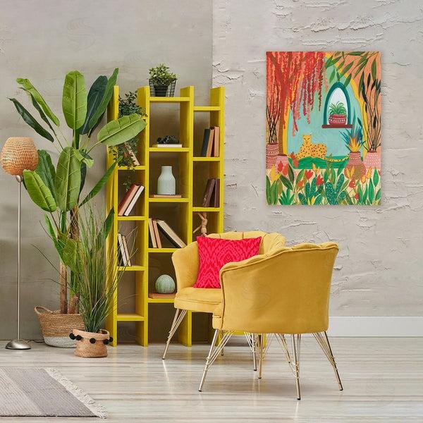 Stupell Industries Nabeela Rumi | Lone Leopard Among Botanicals Wall Art