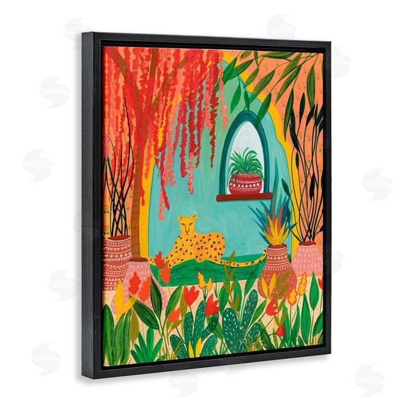 Stupell Industries Nabeela Rumi | Lone Leopard Among Botanicals Wall Art