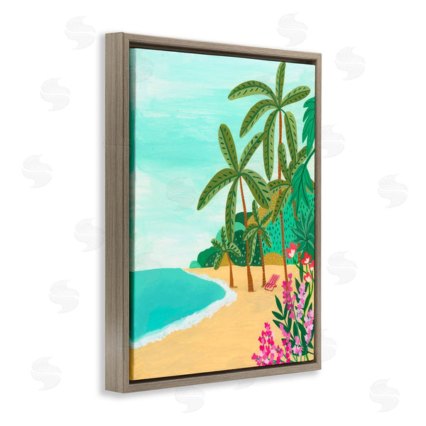 Stupell Industries Nabeela Rumi | Palm Filled Shoreline Wall Art
