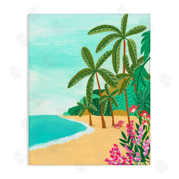 stupell industries Nabeela Rumi | Palm Filled Shoreline Wall Art