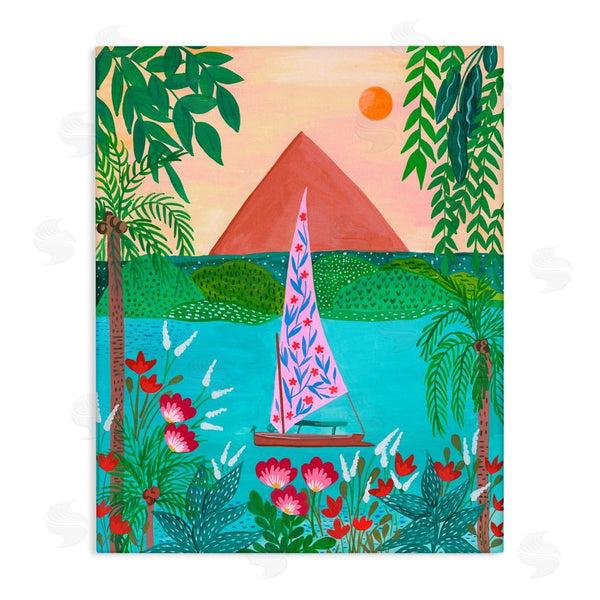 stupell industries Nabeela Rumi | Sailboat on Egypt Nile Wall Art
