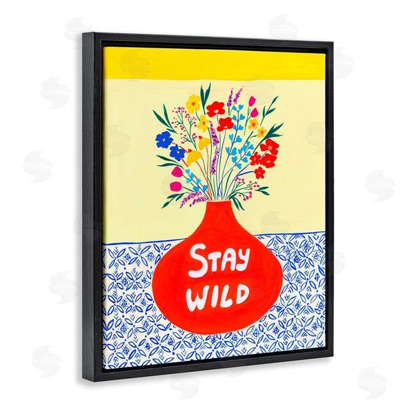 Stupell Industries Nabeela Rumi | Stay Wild Midcentury Flowers Wall Art