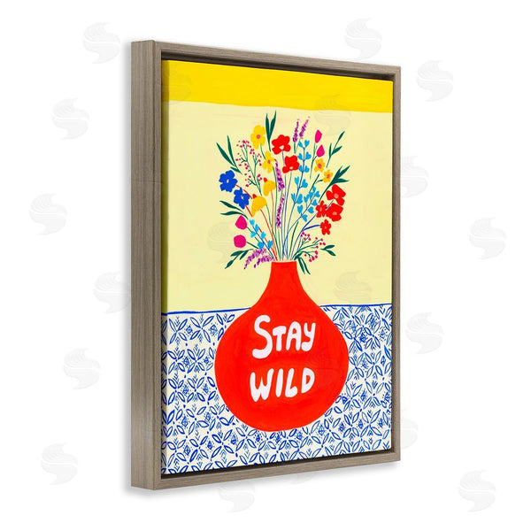 Stupell Industries Nabeela Rumi | Stay Wild Midcentury Flowers Wall Art