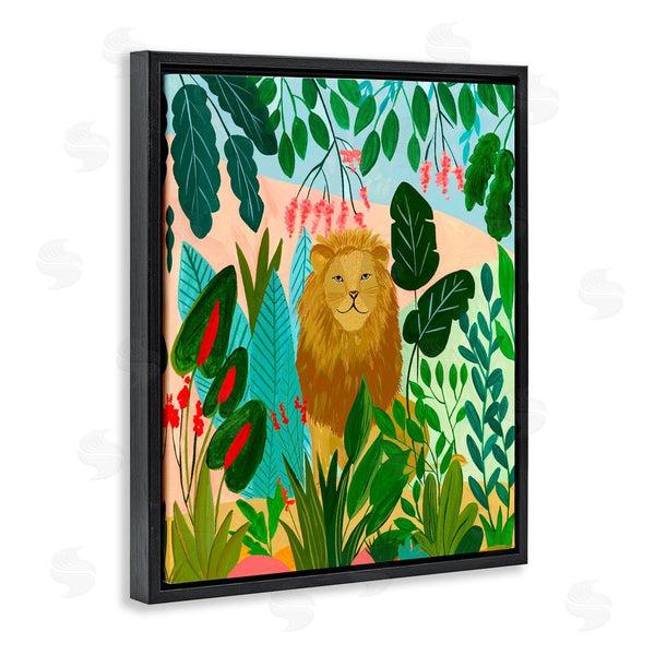 Stupell Industries Nabeela Rumi | Stoic Lion Tropical Forest Wall Art