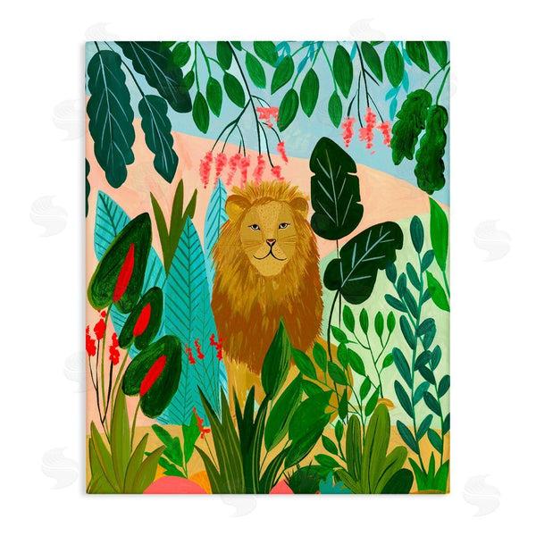 stupell industries Nabeela Rumi | Stoic Lion Tropical Forest Wall Art