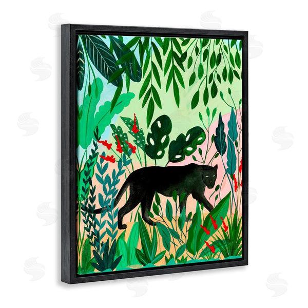 Stupell Industries Nabeela Rumi | Stoic Panther Tropical Forest Wall Art