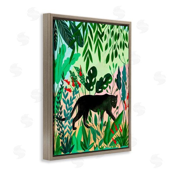 Stupell Industries Nabeela Rumi | Stoic Panther Tropical Forest Wall Art