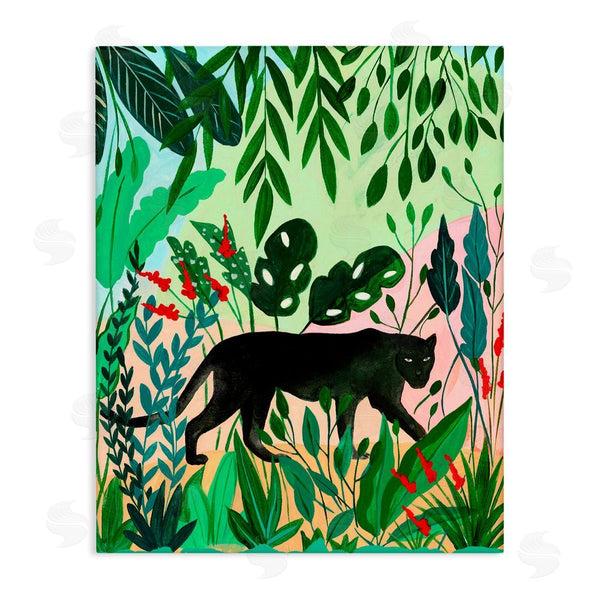 stupell industries Nabeela Rumi | Stoic Panther Tropical Forest Wall Art