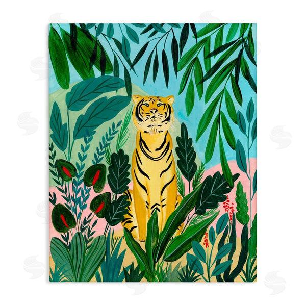 stupell industries Nabeela Rumi | Stoic Tiger Tropical Forest Wall Art