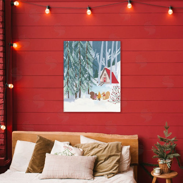 Stupell Industries Nabeela Rumi | Woodland Creatures Winter Campfire