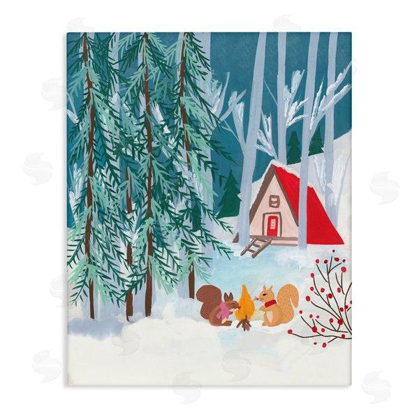 stupell industries Nabeela Rumi | Woodland Creatures Winter Campfire