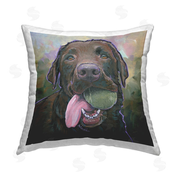 stupell industries Nadi Spencer | Labrador & Tennis Ball Printed Throw Pillow