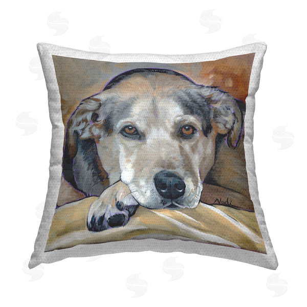 Stupell Industries Nadi Spencer | Traditional Resting Dog Printed Throw Pillow