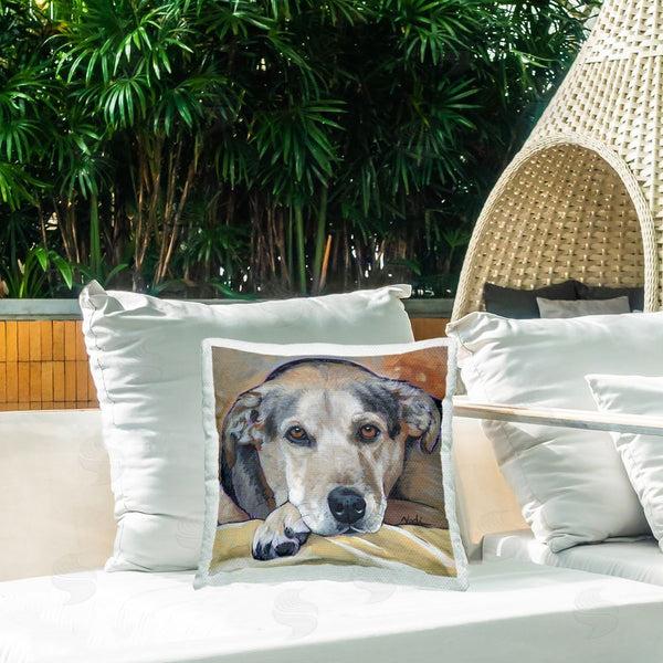Stupell Industries Nadi Spencer | Traditional Resting Dog Printed Throw Pillow